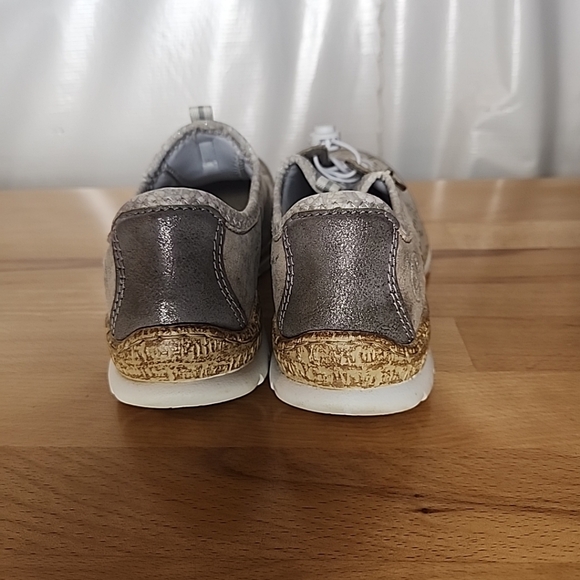 Rieker Nikita 63 Sneakers Shoes Women EU40/US8.5 Metallic Gray Slip On Comfort - Picture 8 of 9